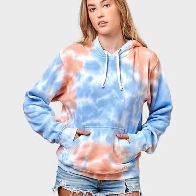 Men's Tie-Dyed Fleece Hooded Sweatshirt Thumbnail